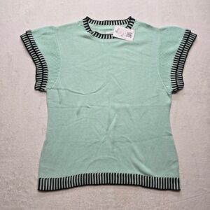 Mindy's‎ Backroad Boutique Sweater Top Mint Boho Cottagecore XL